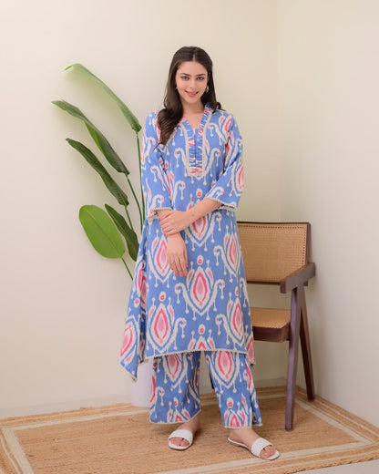Classy Long Printed Co-ord Set