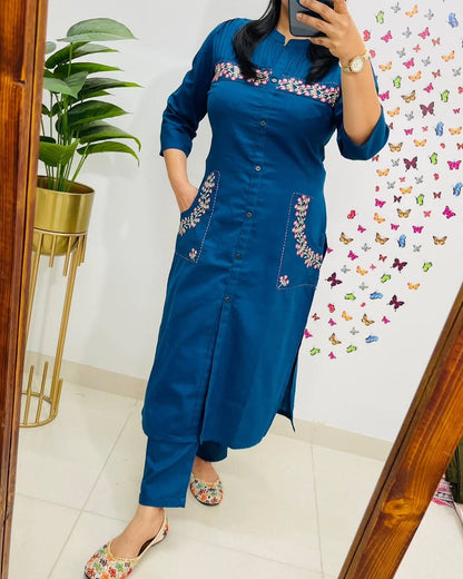 Elegant Classy Embroidered Co-ord Set