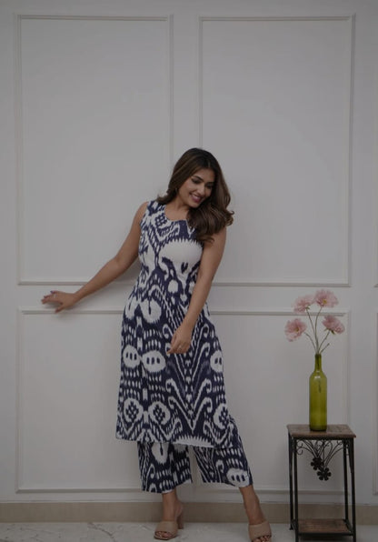 Stylish Straight Embroidered Co-ord Set