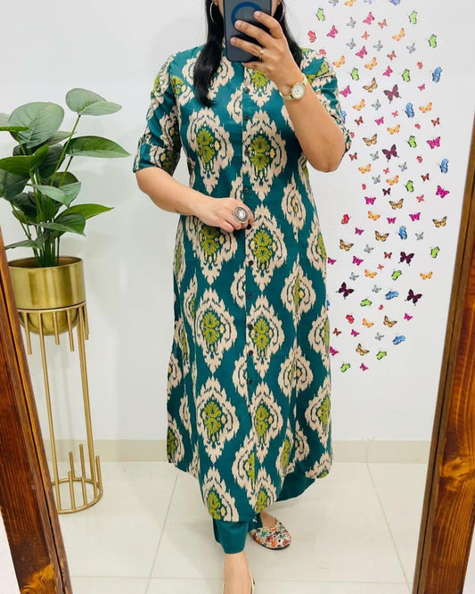 Elegant Classic Embroidered Co-ord Set