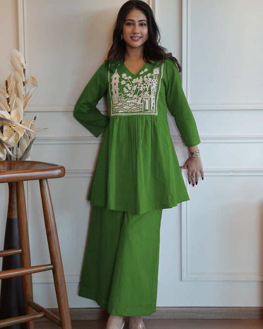 Trendy Designer Embroidered Co-ord Set
