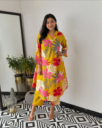 Designer Multicolor Embroidered Co-ord Set