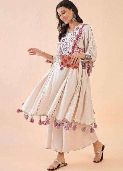 Designer White Embroidered Co-ord Set